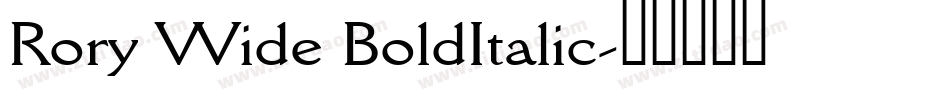 Rory Wide BoldItalic字体转换